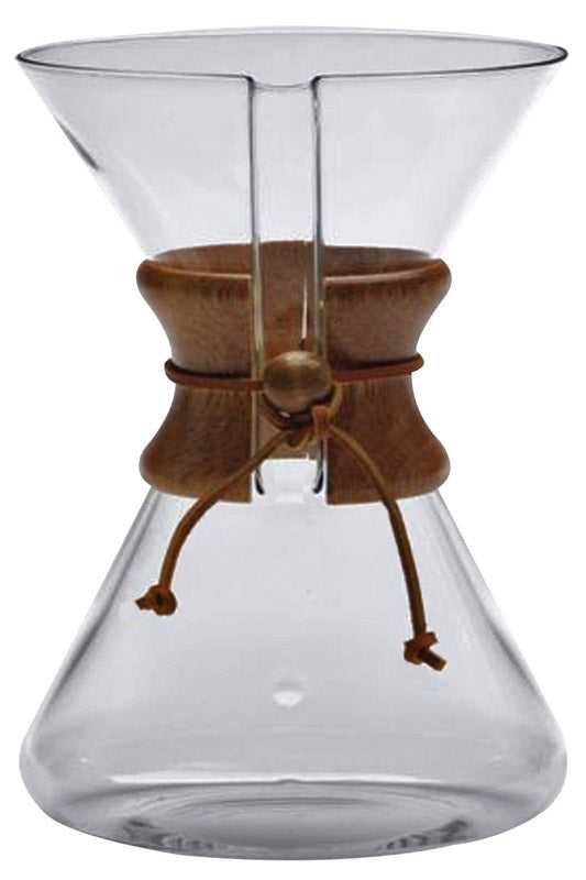 International Housewares Corp, Chemex Ten Cup Classic Series Glass Coffeemaker Manual Drip 10 Cup 9-1/4" H X 5-1/4" Dia.